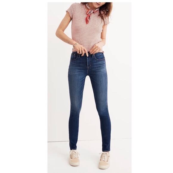 Madewell 10” High Rise Skinny Blue Jean Size 30 - Picture 1 of 7